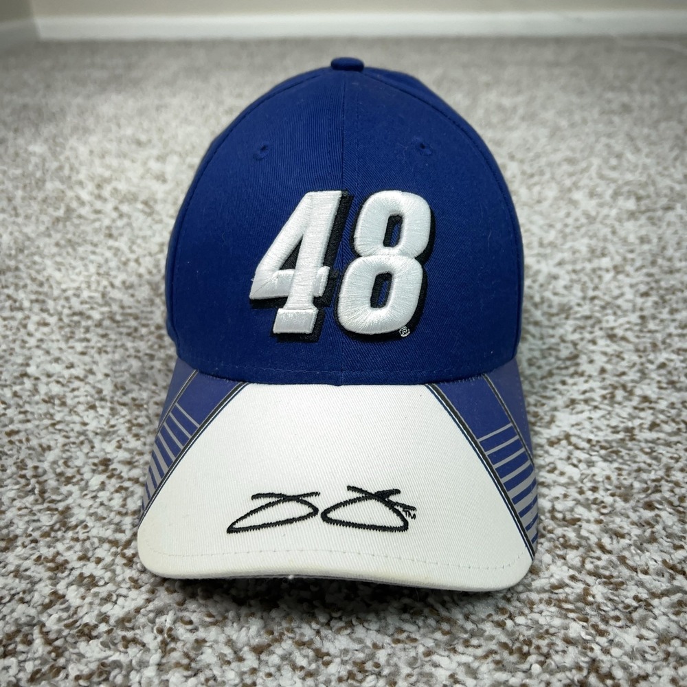 Jimmie Johnson Hat Cap Strap Back Mens One Size Blue NASCAR Racing 48 New Era